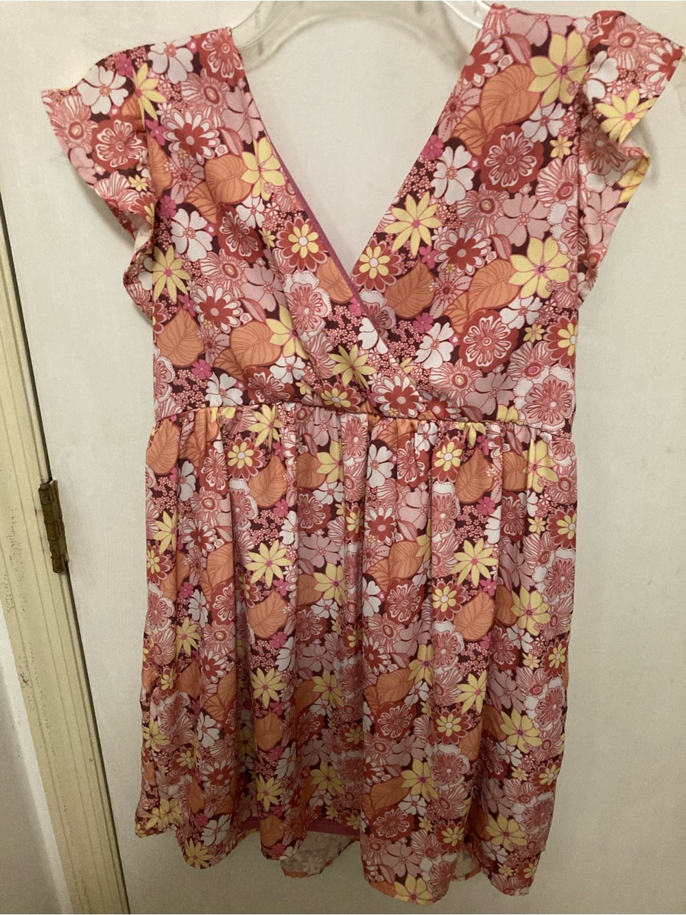 Altar'd State Pink Peach Floral Mini Dress